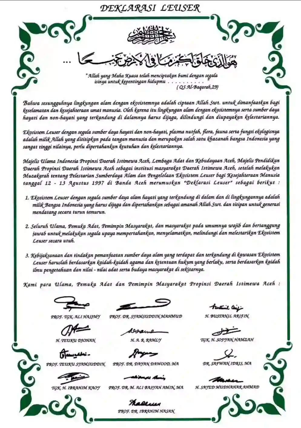 Flyer Deklarasi Leuser