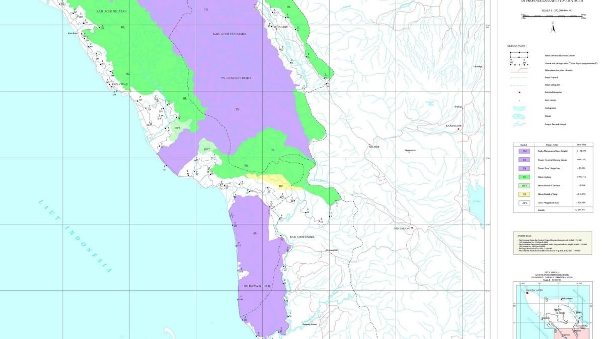 Leuser Ecosystem map