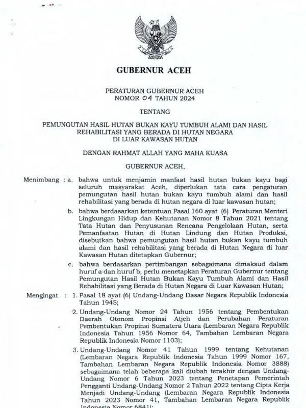 Cover of the Gubernatorial Regulation on the Collection of Naturally Growing HHBK