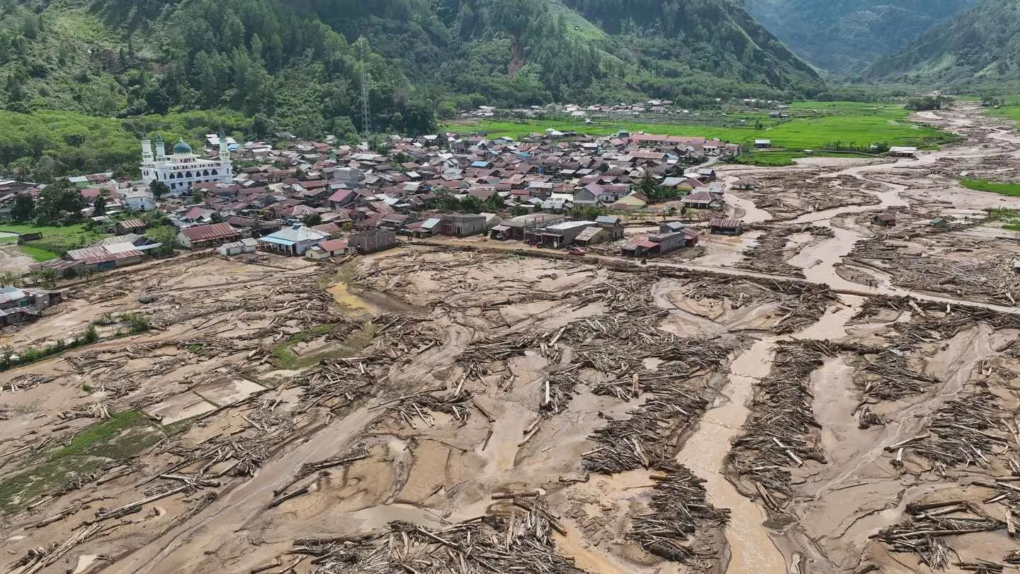 Potret drone banjir bandang di Toweren, Aceh Tengah