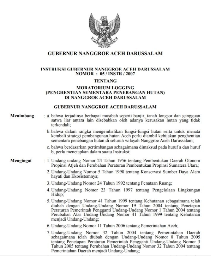 Ingub Moratorium Logging