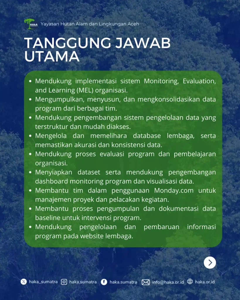 Lowongan Kerja MEL Database Staf