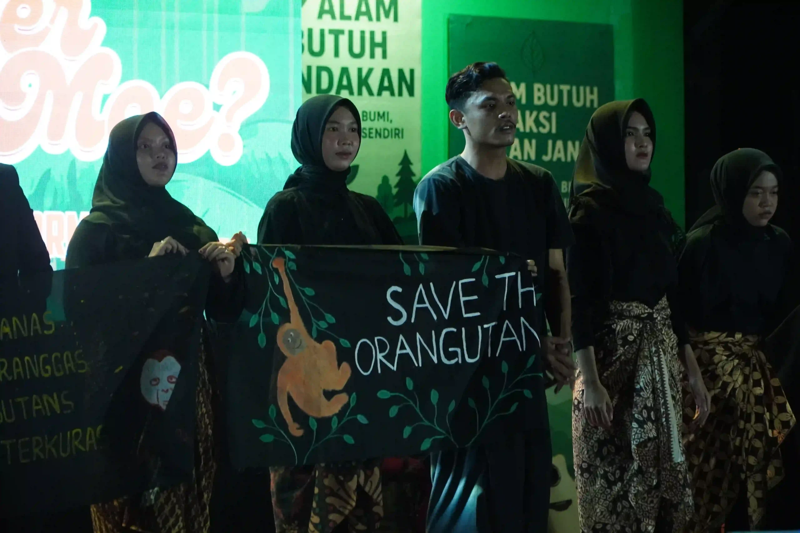 "Save the Orangutan" illustration